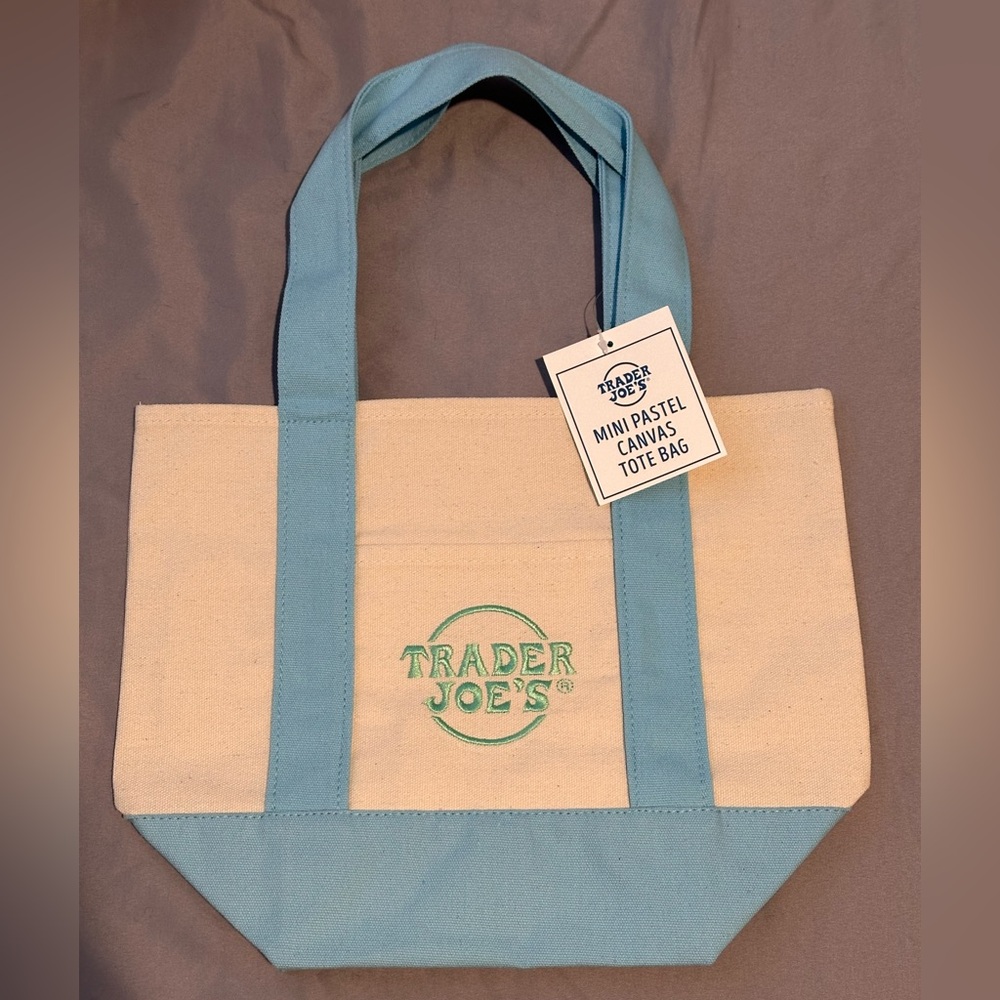 Trader Joe’s mini pastel tote - Blue